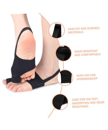 Big Bunion Relief Orthopedic Correctors - 1 Pair Black Isolation Separators & Cover for Bunions, Hammer Toe, and Thumb - Foot Splint for Pain Relief - 9.8x7cm - Buy Online on GoSupps.com