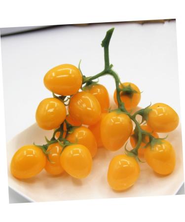 ABOOFAN Faux Fruit Decor Realistic Simulated Small Tomatoes Cherry Home Decor Fruit Home Ornament Party Decor Photography Props Home Supplies Foam Window Early Teaching Aids Yellow 4.00X2.00X2.00CM - Buy Online on GoSupps.com