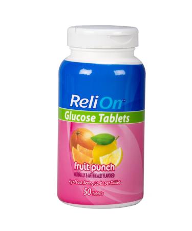 Relion Glucose Tablets - Fruit Punch Flavor - 50 counts - Buy Online on GoSupps.com