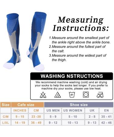 PSOWQ Compression Socks for Men & Women - Medical 20-30mmHg Circulation Support - 3 Pairs L-XL - Buy Online on GoSupps.com