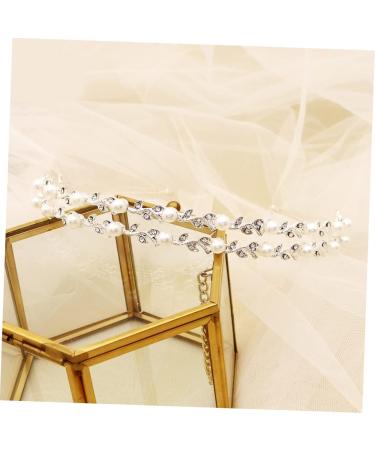 HONMEET Bride Wedding Headband Bridal Hair Accessories Headbands with Pearls Pearl Headbands for Women Silver Headband Bride Headband Headpiece for Bride Hair Ribbons Miss Abs Double Layer - Buy Online on GoSupps.com