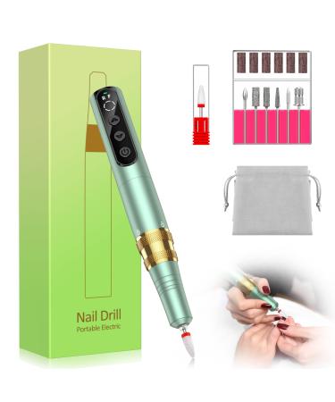 Electric Cordless Nail Drill, Senignol Professional 35000RPM Portable Nail Drill Machine for Gel Acrylic Nails, Rechargeable Nail File for Home Salon Manicure Pedicure and Polishing