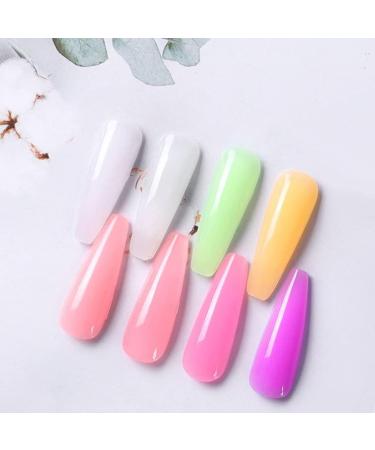 Jascherry 8 Colors Neon Light Poly Nail Gel - Fluorescent Acrylic Nail Extension Gel for Beginners - Bright Builder Gel for Stunning Nail Designs - Buy Online on GoSupps.com