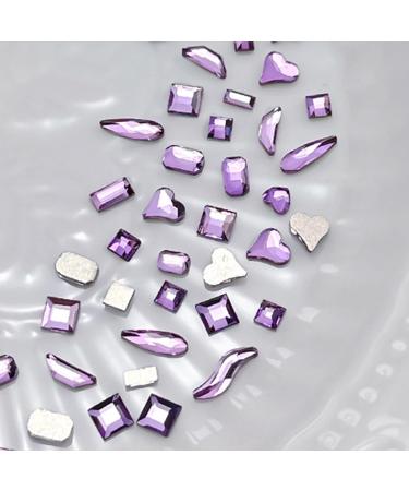 FEIlei 100Pcs Mixed Glass Crystal Hybrid Diamond Rhinestones Nail Art Decorations Drop Rhombus Flatback Stones 3D Gems - Buy Online on GoSupps.com
