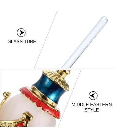 Lurrose Vintage Perfume Bottle Empty Refillable Perfume Bottle 25ml Glass Essential Oils Dropper Bottle(Blue) - Buy Online on GoSupps.com