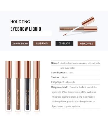 ETEDES Waterproof Semi-Permanent Eyebrow Gel - 24-Hour Long-Lasting, Natural, Smudge-Proof, Sweat Resistant Tinted Liquid Brow Makeup (BLACK) - Buy Online on GoSupps.com