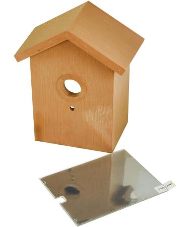 ASAB Wild Bird Watching Nesting Box Set | Birdhouse Kit with Spy Window and One Way Mirror Foil | Plastic Robin House with Wood Looking Design - Buy Online on GoSupps.com