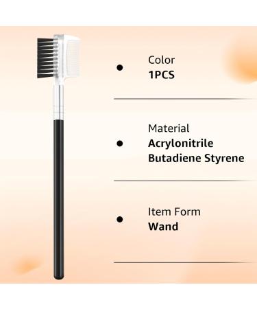 Jbnmvc Women Double-sides Brow Comb Eyebrow Brush Wood Holder Make-up Cosmetic Makeup Tool 1pcs Black - Buy Online on GoSupps.com