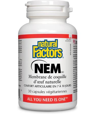 Natural Factors NEM Joint Comfort & Flexibility Capsules | 30ct | 30 Servings | Pack of 1 - Buy Online on GoSupps.com