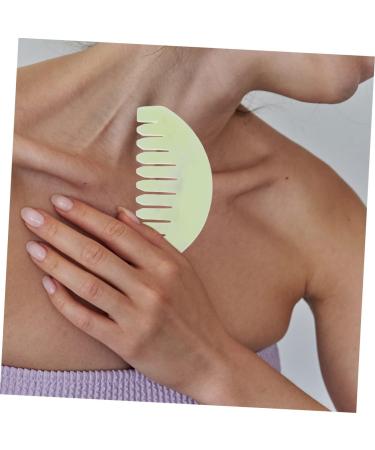 Frcolor Jade Comb Set - Scalp & Facial Massage Tools for Deep Relaxation & Gua Sha Therapy - Buy Online on GoSupps.com