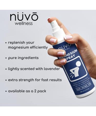 Magnesium Oil Spray with MSM - Extra Strength at 32mg per Spray - Lightly Scented with Lavender - Product of Canada 237 ml x 2 - Buy Online on GoSupps.com