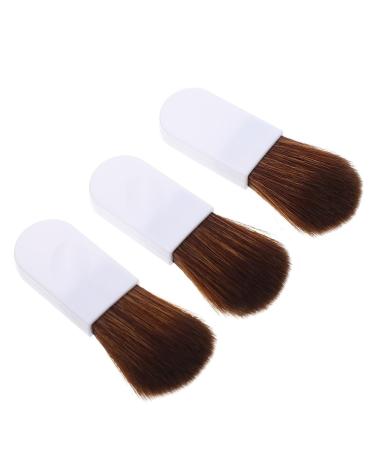 minkissy 1set Handle Portable Make Beauty Blusher Thumb Face Makeup Loose Supplies Flat Bristles Blush Female Supple Travel for Brush Mini Foundation Tools Rouge Short Professional