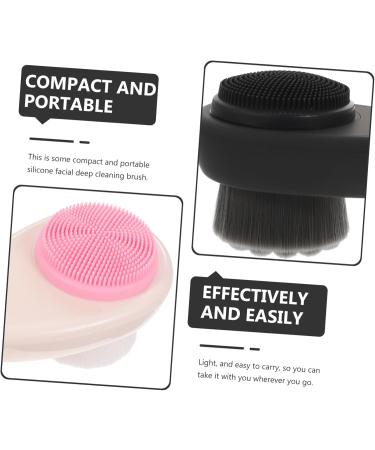 Beaupretty Face Exfoliator Brush Wool Double Sided Facial Cleansing Manual exfoliating Handheld face Scrubber Silicone Facial ES Manual Facial Soft Rayon Wool Miss face Brush - Buy Online on GoSupps.com