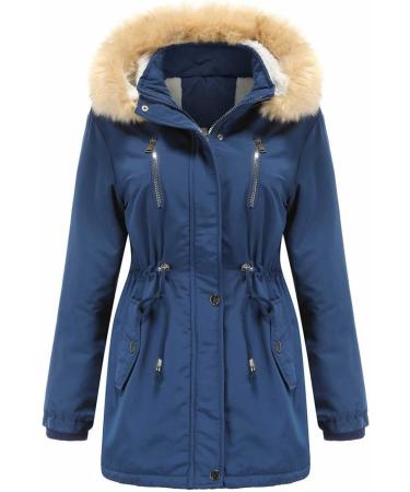 Warm Women s Winter Coat - Quilted Long Hooded Buffer Jacket | XXL to 4XL | Light Blue Transition Coat - Buy Online on GoSupps.com