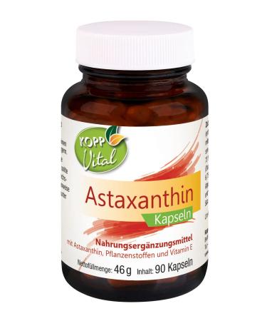 Kopp Vital Astaxanthin capsules |1 x 90 capsules |46 G |Vegan |With high bioavailability |Pure substance principle |Pharmacy quality