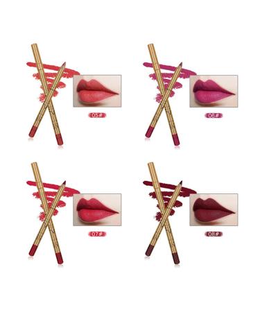 8PCS Waterproof Lip Liner Pencil Kit | Long Lasting Retro Lipstick Pen Set | Smooth & Sweat-proof Cosmetic Collection - Buy Online on GoSupps.com
