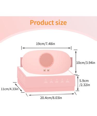 Wireless Heating Pillow for Menstruation | 7 Vibration Modes Heat Belt for Women & Girls - USB Pink - Buy Online on GoSupps.com