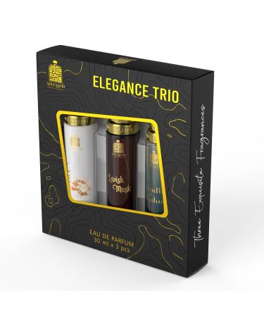 ADIL Elegance Trio Luxury Liquid Perfume Set Gift Set For Men & Women (3 X 30 Ml) Long Lasting Scents Of Sweet Musky & Fruity Notes - Buy Online on GoSupps.com