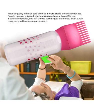 Root Comb Applicator Bottle 170ml Hair Coloring Bottle for Barbershops Squeeze Bottle Hair Salons Hairdressing Tool(Rose red) - Buy Online on GoSupps.com