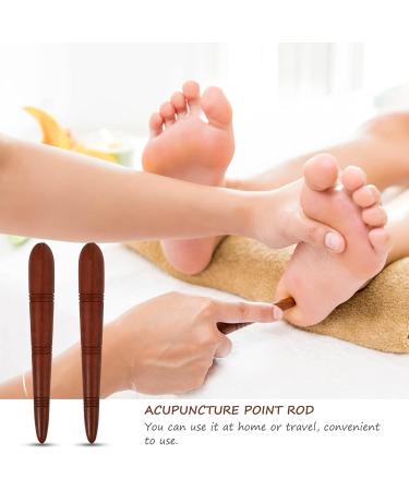 EXCEART Wooden Foot Massager Stick - Acupuncture Massage Tool for Feet Legs Neck & Back (Brown) - 14x1.7x1.7CM | International Shipping Available - Buy Online on GoSupps.com