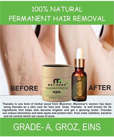 Metherb 30g Thanaka Powder & 30ml Kusumba Oil | Eco-friendly Hair Removal Set - Buy Online on GoSupps.com