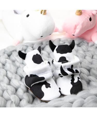 Sonsage Infant Snow Boots - Soft Anti-Skid Sole Ankle Booties for Newborns | Winter Warm Crib Shoes 0-6 Months (A02 Cow) - Buy Online on GoSupps.com