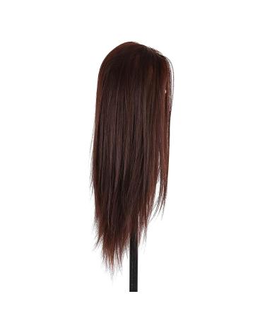 Youyijia 24 Practice Head - Brown Hairdressing Training Head with Holder for Hairstyles - Perfect for Stylists & Students - Buy Online on GoSupps.com