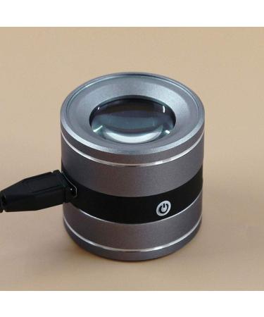 Desktop Cylinder Magnifier with 2 Led Lights Illumination Portable 10X Magnifying Glass with Scales Suitable for Reading Hobby and Identification Lofty Ambition - Buy Online on GoSupps.com