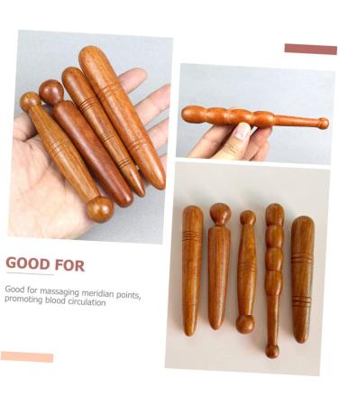 Buy BUIFULSIC 3-in-1 Foot Massager | Reflexology Acupressure Tool | Deep Tissue Thai Massage Roller Red Pear Wood - Buy Online on GoSupps.com