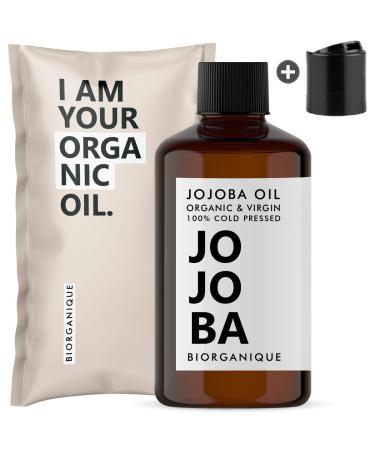 Organic Jojoba Oil 100% ORGANIC pure natural and cold pressed - 50 ml - Care for hair body skin face make-up remover