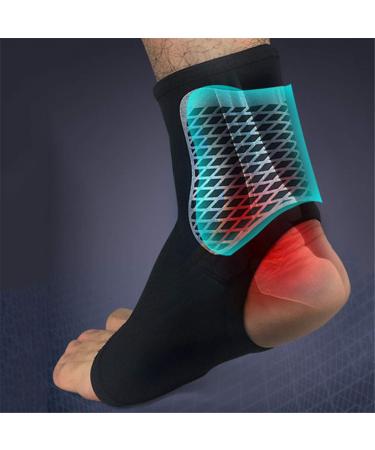 Ankle Support Sleeve, Ankle Compression Brace Wraps for Sport Protect, Ankle Sprain, Stable Ligament, Plantar Fasciitis, Eases Swelling, Heel Spurs, Injury Recovery, Joint Pain and More Medium