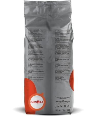 Gimoka Coffee Beans 1kg Medium Roast Espresso Blend Intensity 9 Re-Lockable Lid Made in Italy - Buy Now! - Buy Online on GoSupps.com