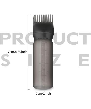 Wy Lighting Level 3 Pack Hair Oil Applicator Bottles - Plastic Hair Dye Squeezing Bottles with Graded Scale for Hair Care (Black) - International Shipping Available - Buy Online on GoSupps.com