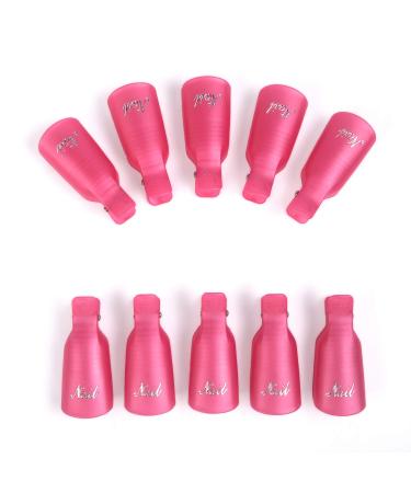 Gospire 10 Pcs Plastic Nail Clip for Gel Polish Remover - Pink - Buy Online on GoSupps.com