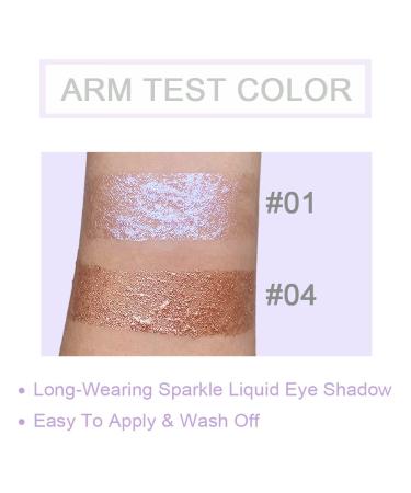 SUAKE 2Pcs Waterproof Champagne Liquid Shimmer Eyeshadow Sticks - Quick-Drying Purple Glitter Eyeliner for Party Makeup - Buy Online on GoSupps.com
