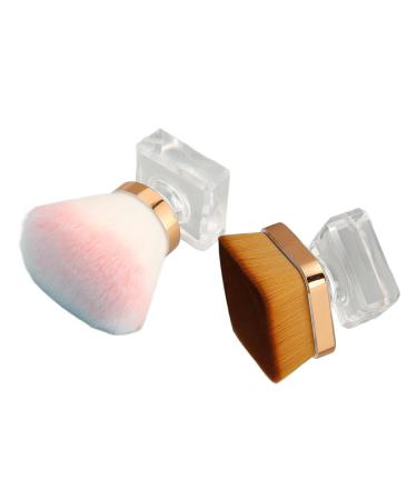 Loose Powder Blush Brush & Flat Top Foundation Brush | Perfect Makeup Tools for Flawless Application - Buy Online on GoSupps.com