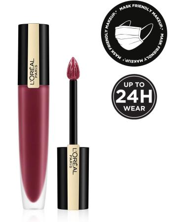 L'Oreal Paris Rouge Signature Matte Liquid Lipstick 103 I Enjoy Purple 7 ml - Long Lasting, Vivid Color - Pack of 1 - Buy Online on GoSupps.com