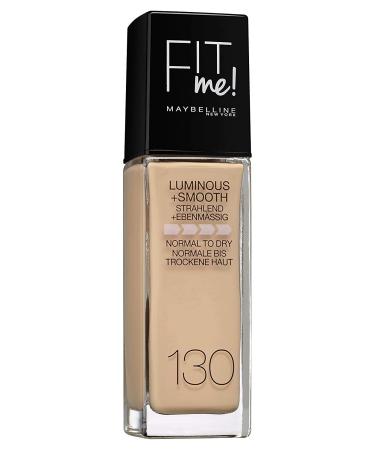 Maybelline New York Fit Me! Make-Up Buff 130 / Make-Up in a Yellowish Brown Skin Color Tone for Long-Lasting Coverage with High Comfort 1 x 30 ml