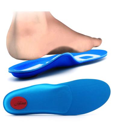 Topsole orthopedic insoles plantar fasciitis insole flat foot metatarsalgia heel spur shoe inserts sports comfort shoe inserts orthopedic for women and men 38-39 EU 25cm T107B-Blue