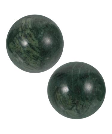 Soesfoufu 2st Jade-fitness handball Chinese silent jade balls massage ball house decoration green tools hand massage balls older jade handballs health care decorative stone puck