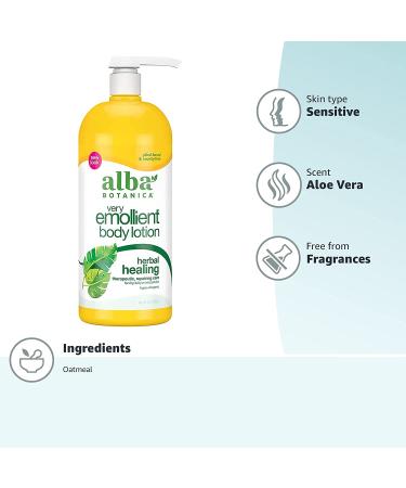 Alba Botanica Very Emollient Herbal Healing Body Lotion 32 oz - Nourishing & Moisturizing - Buy Online on GoSupps.com