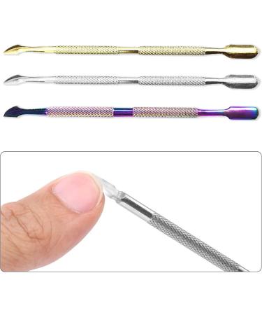 Nail Art for Women Cuticle Pusher Double Head Remove Dead Skin Stainless Steel Nail Polish Remover Tool for Manicure Nail Polish Removal for Manicure - Buy Online on GoSupps.com