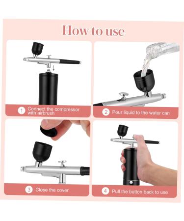 Baluue 1 Set ( usb) Air Brush for Barber Air Brush Kit Nail Airbrush Cordless Aluminum Alloy 12.00X4.20X4.20CM - Buy Online on GoSupps.com