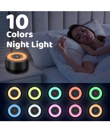 Sleepbox Sound White Noise Machine | 25 Soothing Sounds, 10 Colors Night Light | Baby, Kids, Adults, Seniors | 32 Volume Levels, 5 Timer, Memory Function | Black - Buy Online on GoSupps.com