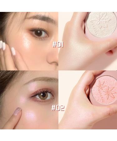 Serseul Glossy Glitter Highlighter Makeup Palette with Mirror - White Champagne 01 - Buy Online on GoSupps.com