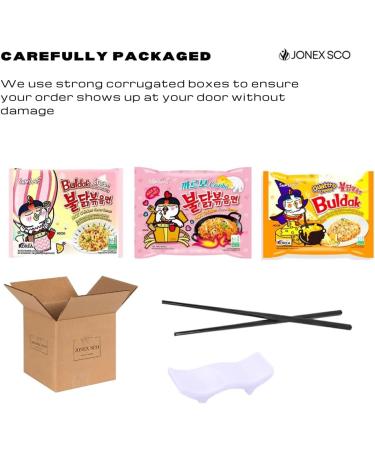 Korean Ramen Carbonara Cream Carbonara Quattro Cheese Noodles Bundle with JONEX SCO Reusable Melamine Chopsticks and Melamine Chopstick Holder (5 items) - Buy Online on GoSupps.com