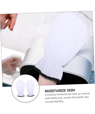 Beatifufu 1 Pair Exfoliating Hand Mask Disposable Gloves Hands Moisturizing Gloves Womens Glove Silk Exfoliating Gloves Moisturizing Spa Hands Gel Gloves Flannel Care White Miss Dry Skin - Buy Online on GoSupps.com