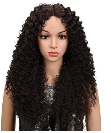 Lace Front Synthetic Wig for Black Women - 26 Long Wavy & Curly Heat-Resistant - 150% Density Vacation Hair - Buy Online on GoSupps.com