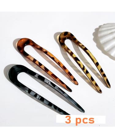 CCHAMP 3x Large U shaped hair pin clip hairpin for gripping bun french style 2 prongs fork sticks hair bun grip pin chignon holder clip for women girls hairstyle accessories - Buy Online on GoSupps.com