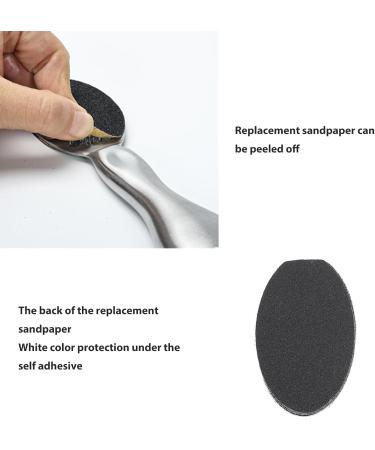 Pedicure Foot File Double Sided Professional 10 Replaceable Sandpaper Foot Callus Scrubber Portable Dead Skin Removal for Home - Buy Online on GoSupps.com